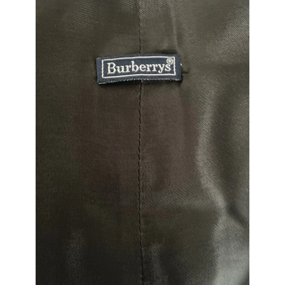 Burberrys Mens Vintage 100% Silk Waistcoat Vest Silver Grey Formal Size M